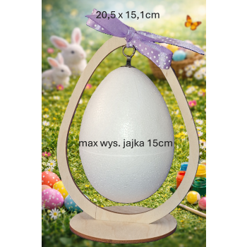 Stojak na jajko wiszące, jajko 20,5cm, sklejka 3mm